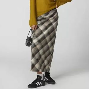 NWT UO Janelle Plaid Midi Skirt